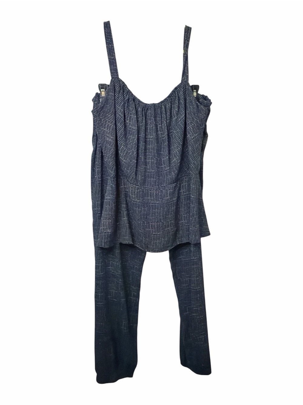 Women's Cabi Blue & White Dot Print Tank Top Pant Set NWOT